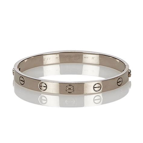 prezzo bracciale love cartier oro bianco|cartier love bracciali.